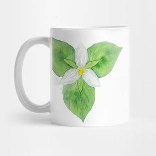 Watercolor Trillium Flower Mug